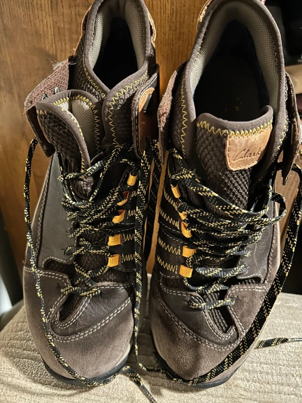 Clarks Trigenic Gore-Tex Brown Lace-Up Hiking Boots Mens US 10 M